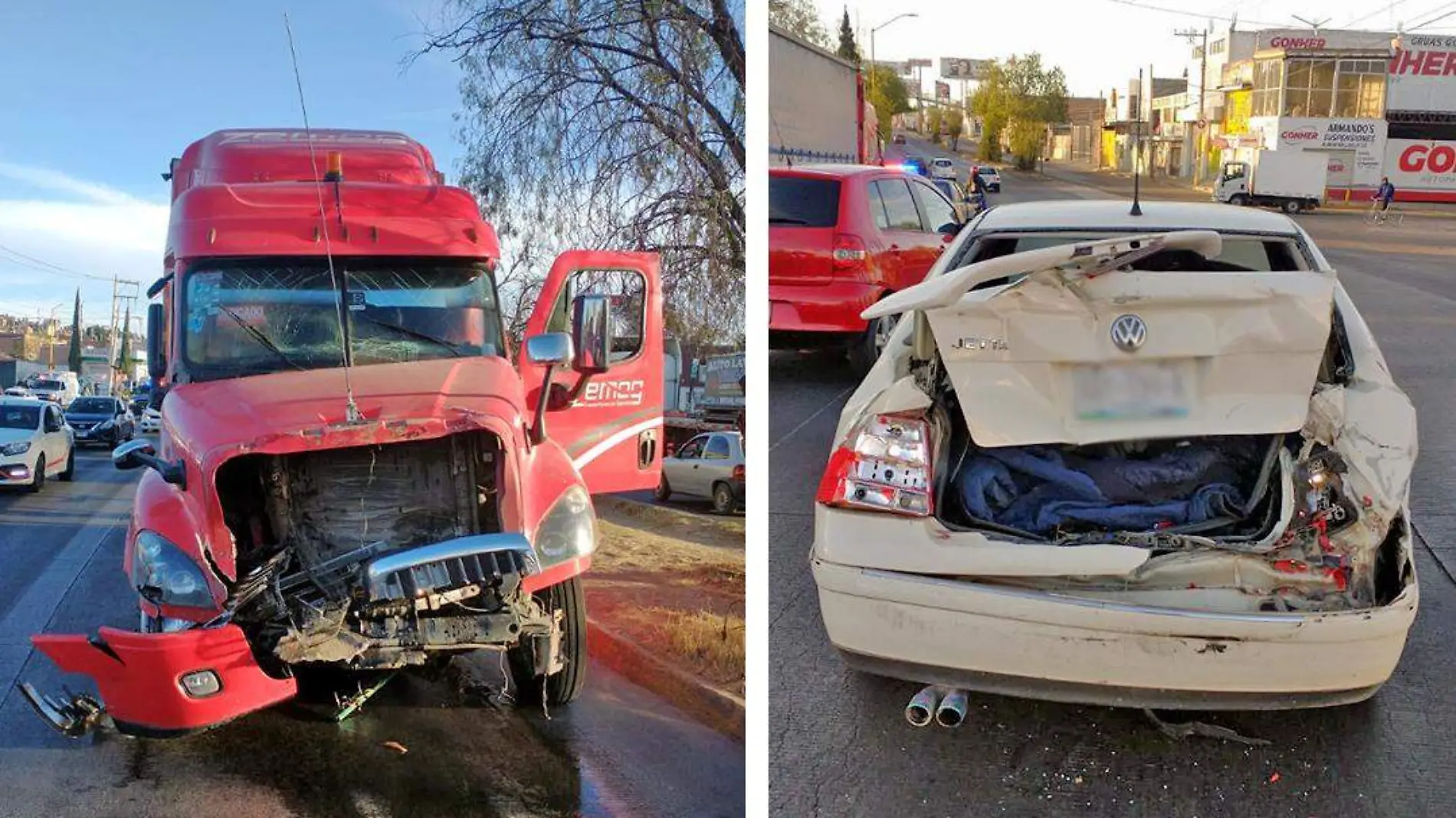 autos involucrados en carambola